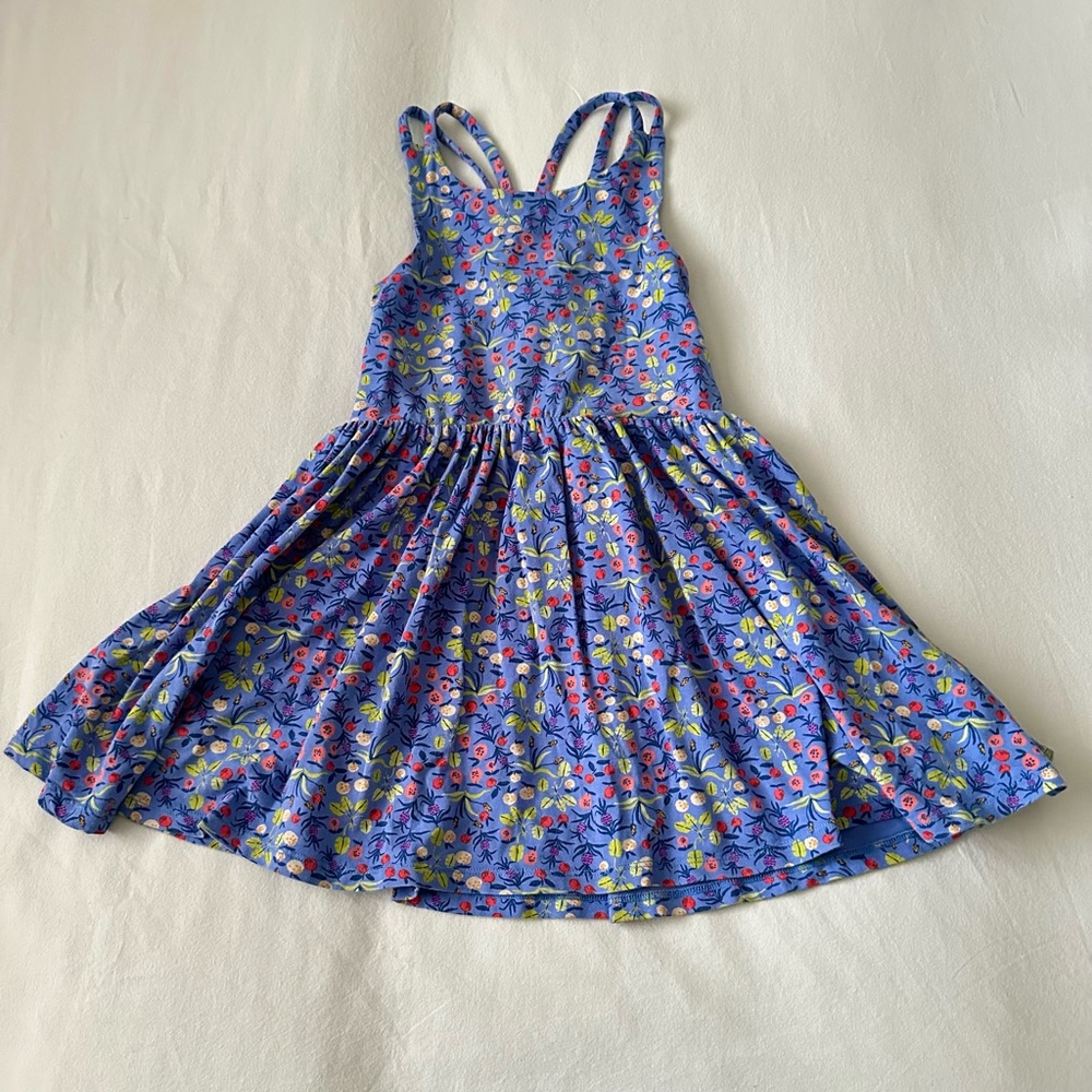 Tea Collection Blue Floral Sundress with Pink and Yellow Accents
